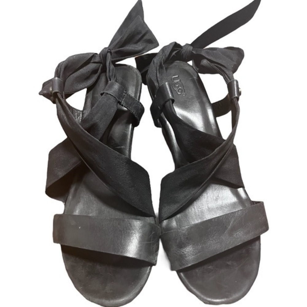 Ugg Strappy Wooden Wedge Sandals